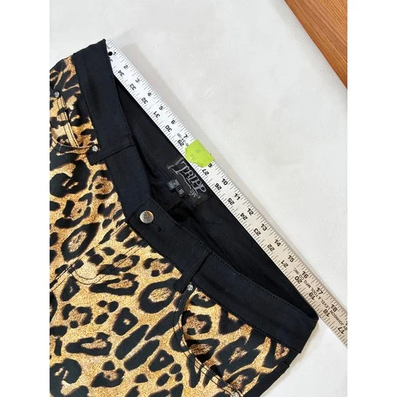 TRIPP NYC Leopard Print Black Trim Pants Size 16 Punk Dark Goth Alternative Y2K - Picture 13 of 16